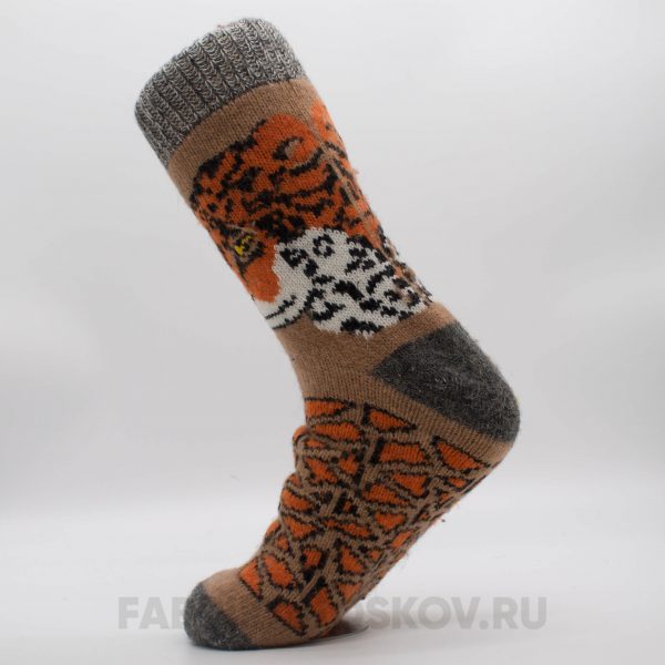 Мужские шерстяные носки с тигром
