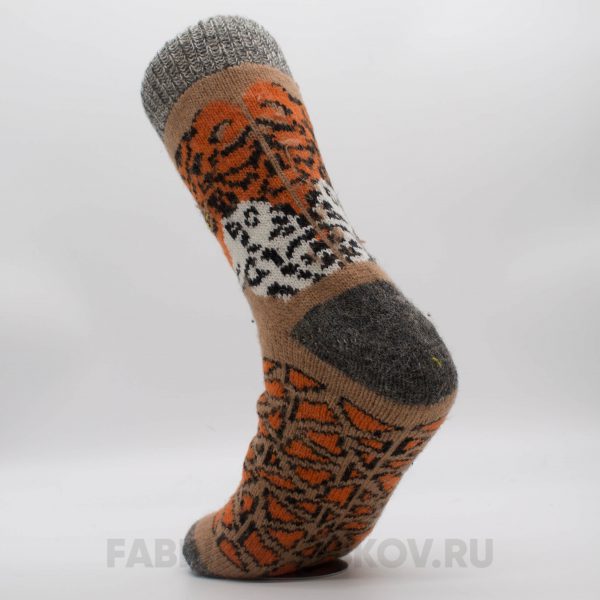 Мужские шерстяные носки с тигром