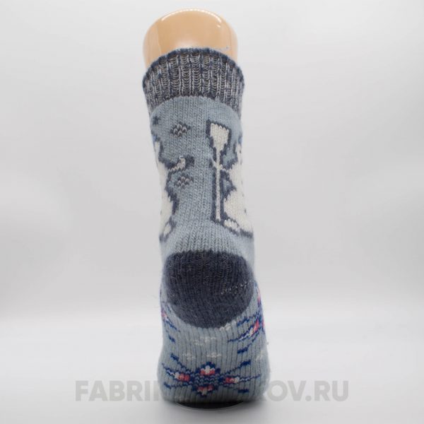 Женские шерстяные носки со снеговиком