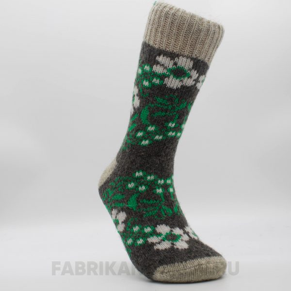 Женские шерстяные носки с белыми цветами Женские шерстяные носки с белыми цветами