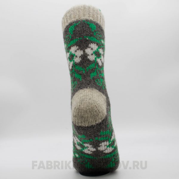 Женские шерстяные носки с белыми цветами Женские шерстяные носки с белыми цветами