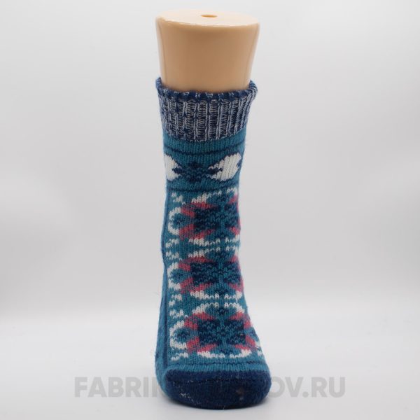 Женские шерстяные носки с орнаментом и узорами на следе Женские шерстяные носки с орнаментом и узорами на следе