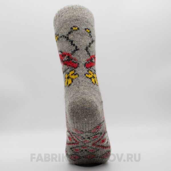 Женские шерстяные носки с птицей и желтыми цветами