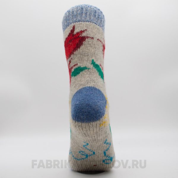 Женские шерстяные носки с красным цветком Женские шерстяные носки с красным цветком