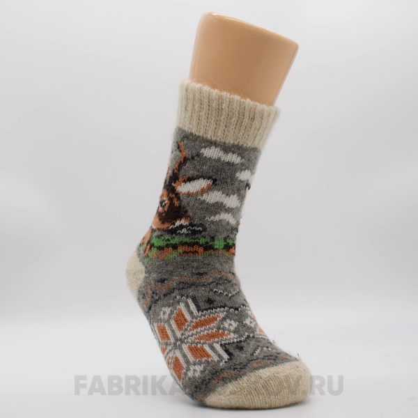Мужские шерстяные носки с олененком