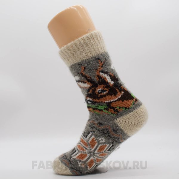 Мужские шерстяные носки с олененком