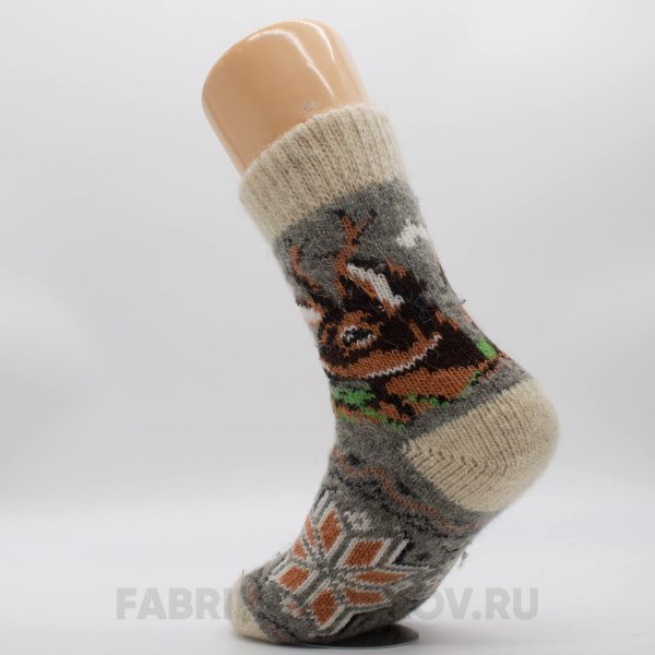 Мужские шерстяные носки с олененком