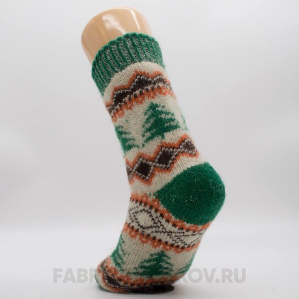 Женские шерстяные носки с елками Женские шерстяные носки с елками