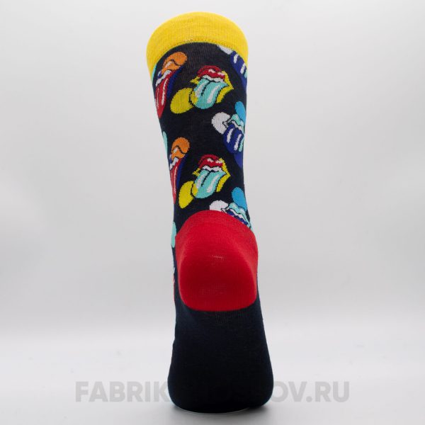 Длинные мужские носки с губами и кругами Длинные мужские носки с губами и кругами