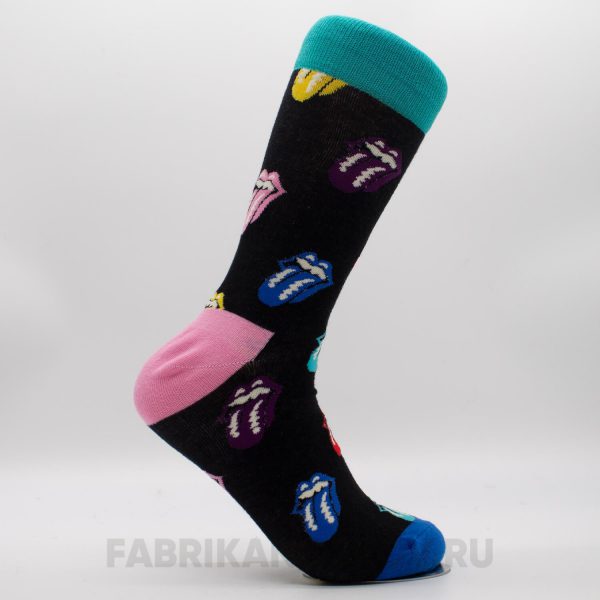 Мужские носки с разноцветными губами Мужские носки с разноцветными губами