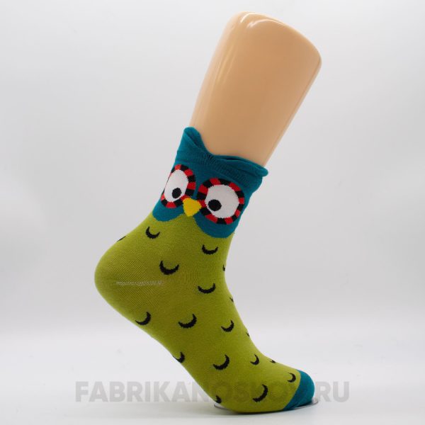 Детские носки с изображением совы Детские носки с изображением совы