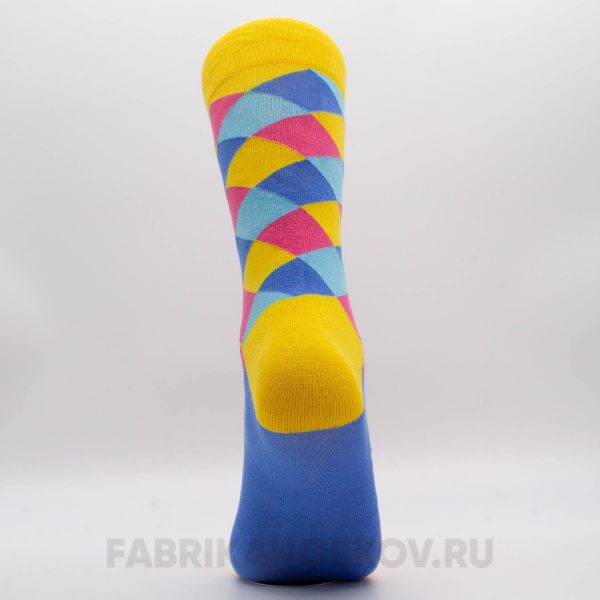 Мужские яркие носки с ромбами Мужские яркие носки с ромбами