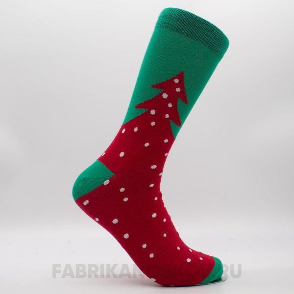 Мужские новогодние носки с елкой Мужские новогодние носки с елкой
