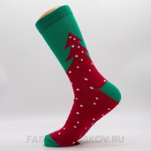 Мужские новогодние носки с елкой