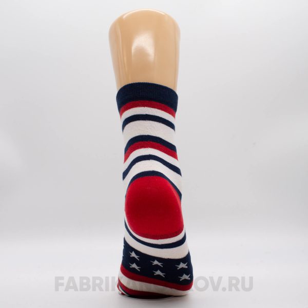 Мужские носки с полосками и звездами Мужские носки с полосками и звездами