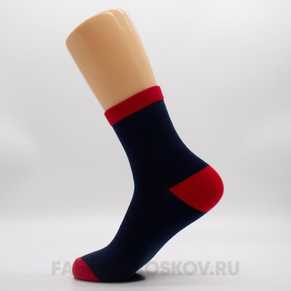 Мужские носки с красными пяткой и мыском Мужские носки с красными пяткой и мыском