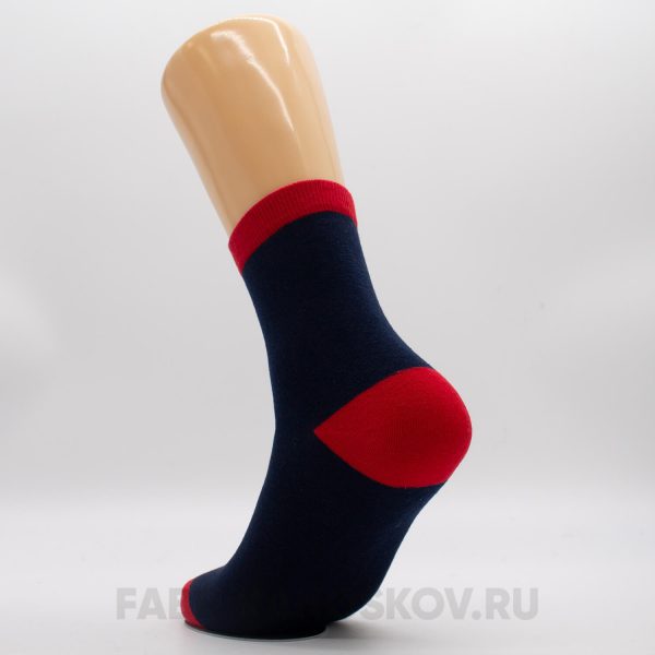 Мужские носки с красными пяткой и мыском Мужские носки с красными пяткой и мыском