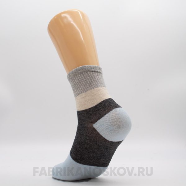 Мужские носки с цветными пяткой, мыском и поголенком Мужские носки с цветными пяткой, мыском и поголенком
