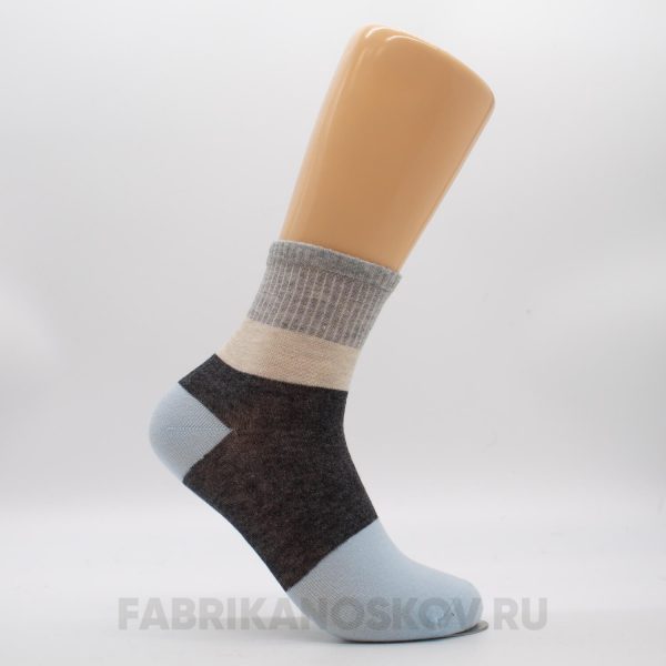 Мужские носки с цветными пяткой, мыском и поголенком Мужские носки с цветными пяткой, мыском и поголенком