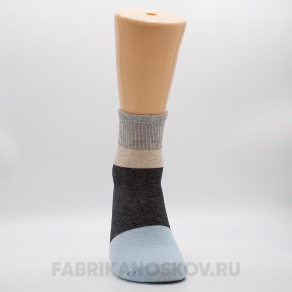 Мужские носки с цветными пяткой, мыском и поголенком Мужские носки с цветными пяткой, мыском и поголенком