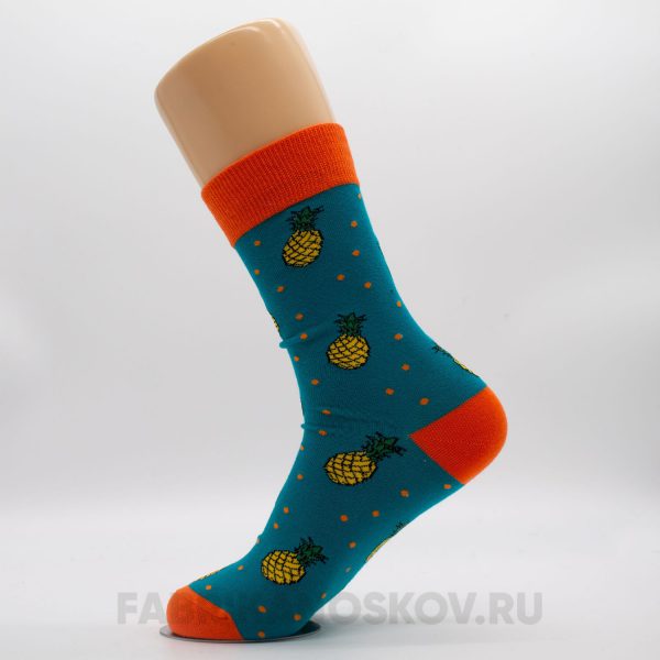Мужские носки с ананасами Мужские носки с ананасами