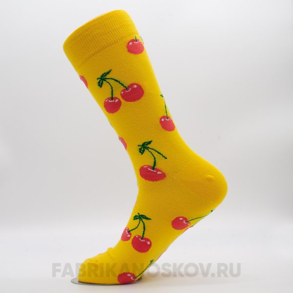 Мужские носки с изображением вишни