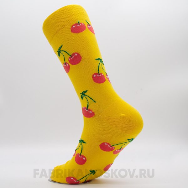 Мужские носки с изображением вишни