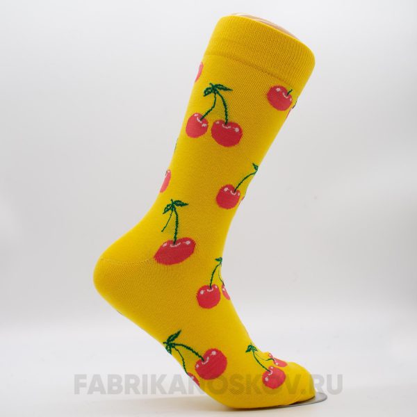 Мужские носки с изображением вишни