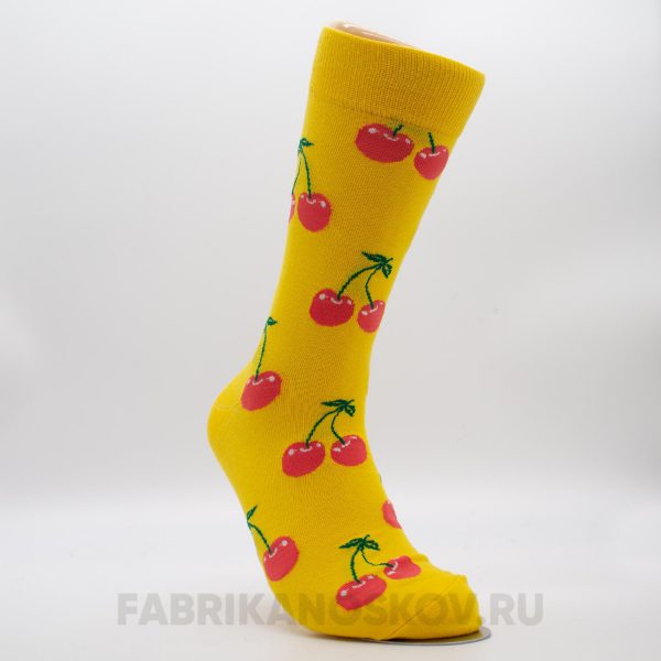 Мужские носки с изображением вишни