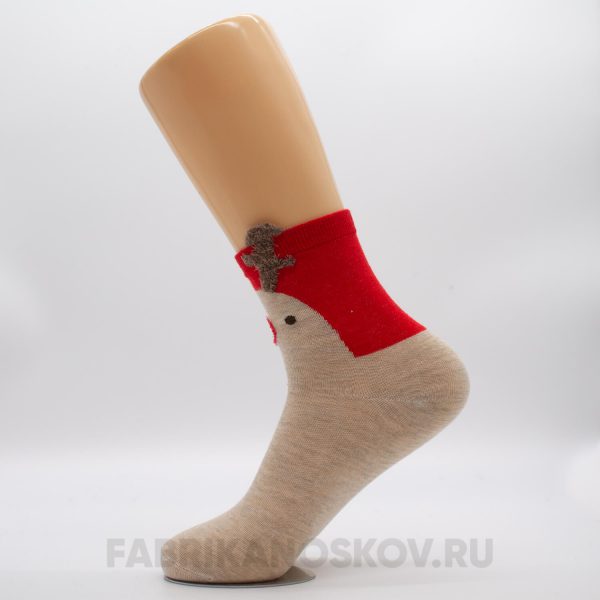 Женские новогодние носки с оленем Женские новогодние носки с оленем