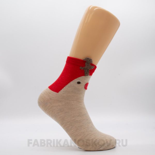 Женские новогодние носки с оленем Женские новогодние носки с оленем