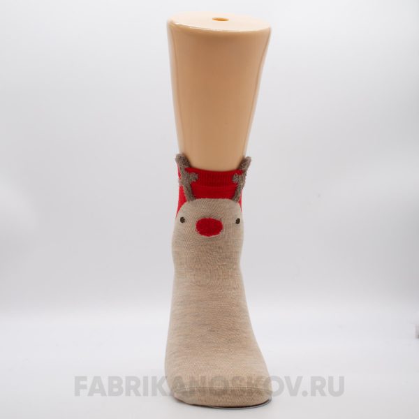Женские новогодние носки с оленем Женские новогодние носки с оленем