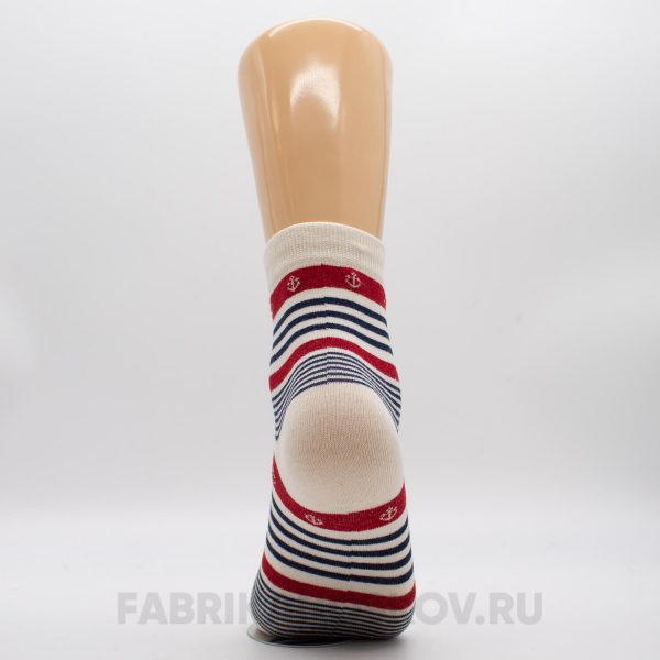 Мужские носки в полоску с якорями Мужские носки в полоску с якорями