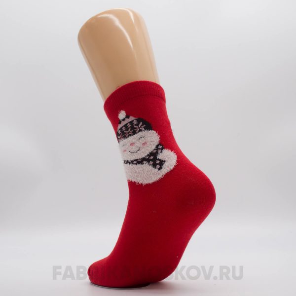 Женские новогодние носки со снеговиком Женские новогодние носки со снеговиком