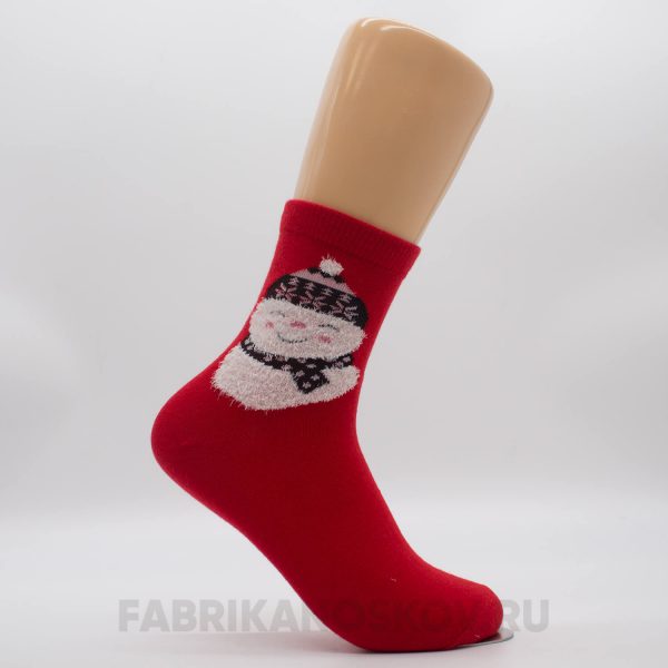 Женские новогодние носки со снеговиком Женские новогодние носки со снеговиком