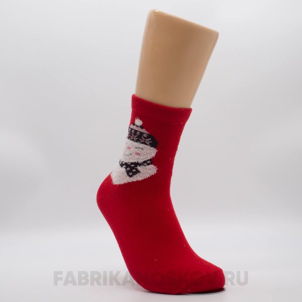 Женские новогодние носки со снеговиком Женские новогодние носки со снеговиком