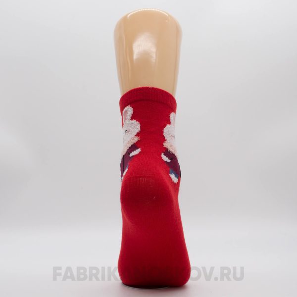 Женские новогодние носки с зайкой Женские новогодние носки с зайкой