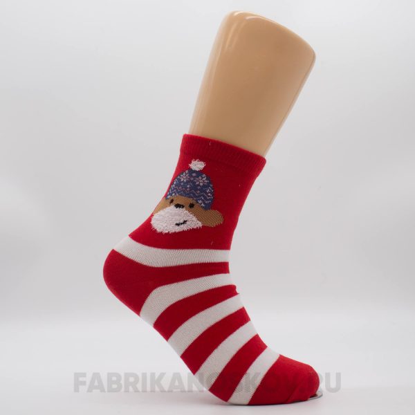 Женские новогодние носки с собачкой Женские новогодние носки с собачкой