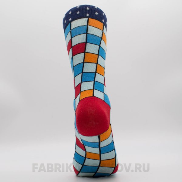 Высокие мужские носки с квадратами Высокие мужские носки с квадратами