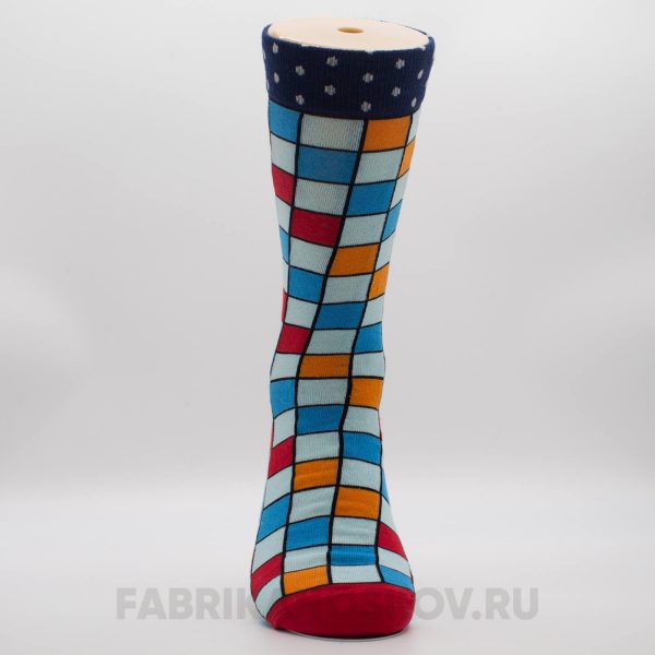Высокие мужские носки с квадратами Высокие мужские носки с квадратами