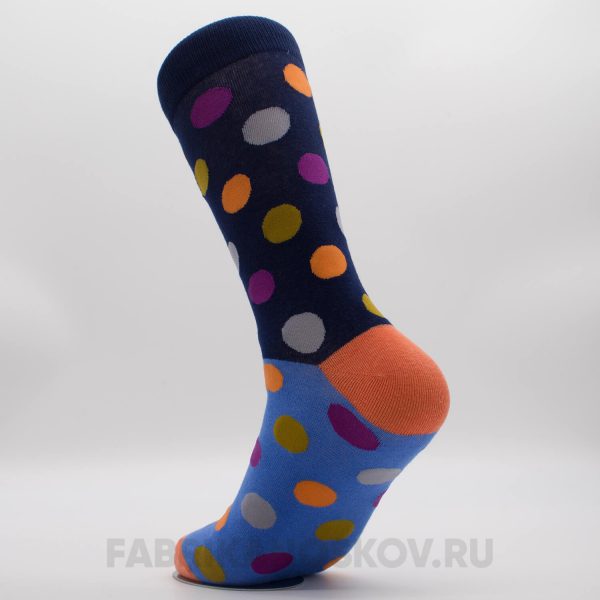Длинные мужские носки с большими точками Длинные мужские носки с большими точками