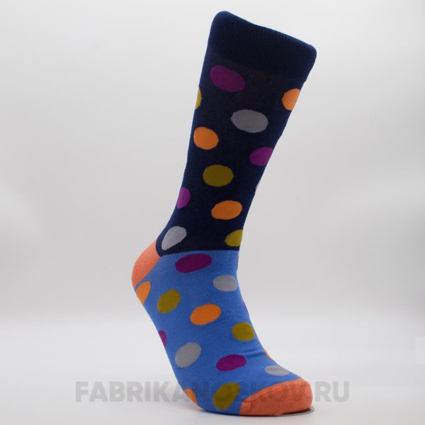 Длинные мужские носки с большими точками Длинные мужские носки с большими точками