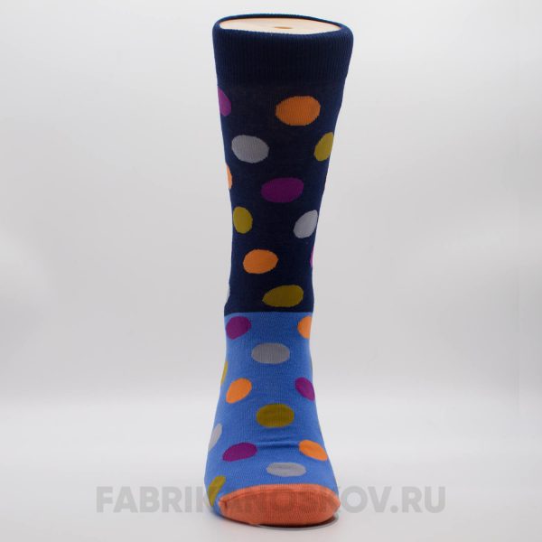 Длинные мужские носки с большими точками Длинные мужские носки с большими точками