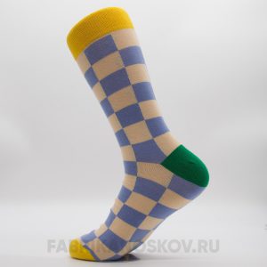 Мужские носки с квадратами разных цветов