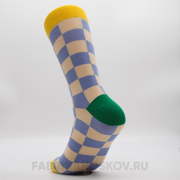 Мужские носки с квадратами разных цветов Мужские носки с квадратами разных цветов