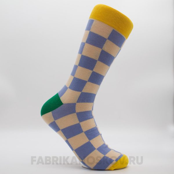 Мужские носки с квадратами разных цветов Мужские носки с квадратами разных цветов