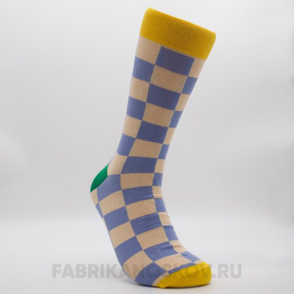 Мужские носки с квадратами разных цветов Мужские носки с квадратами разных цветов