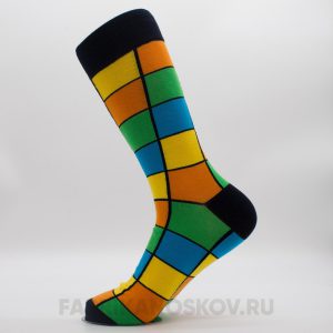 Мужские носки с большими прямоугольниками