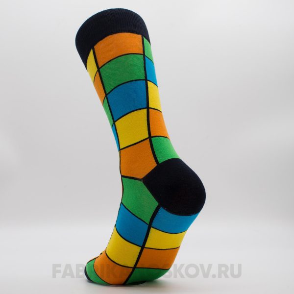 Мужские носки с большими прямоугольниками Мужские носки с большими прямоугольниками