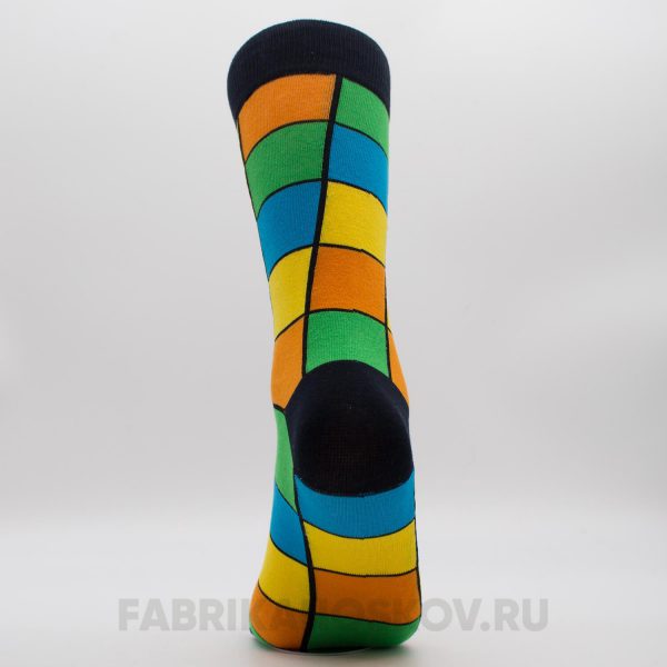 Мужские носки с большими прямоугольниками Мужские носки с большими прямоугольниками